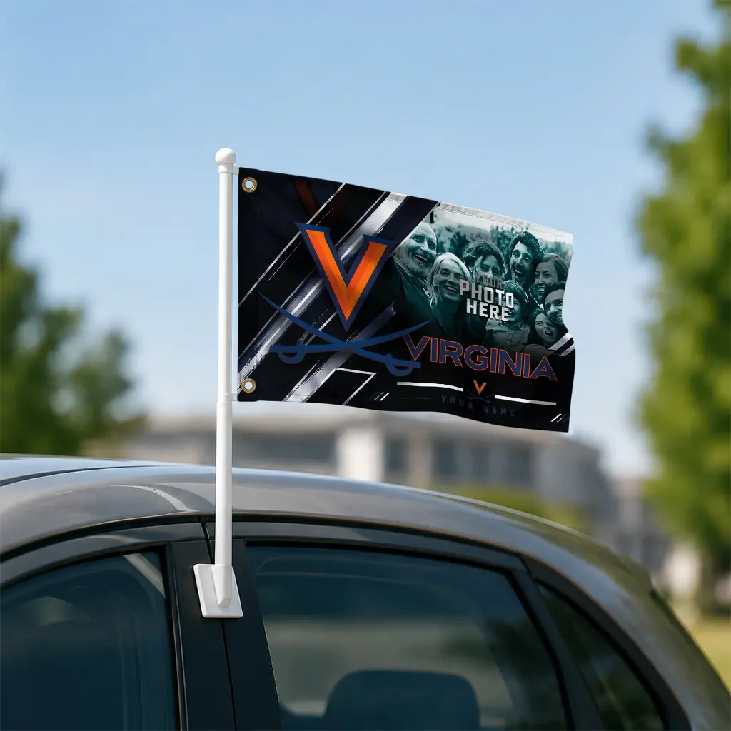Virginia Cavaliers House Flag Customized Diagonal Stripes Blue Latest Model Virginia Cavaliers House Flag Customized Diagonal Stripes Blue Latest Model
