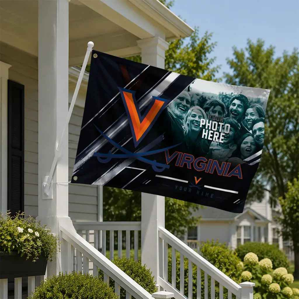 Virginia Cavaliers House Flag Customized Diagonal Stripes Blue New Arrival Virginia Cavaliers House Flag Customized Diagonal Stripes Blue New Arrival