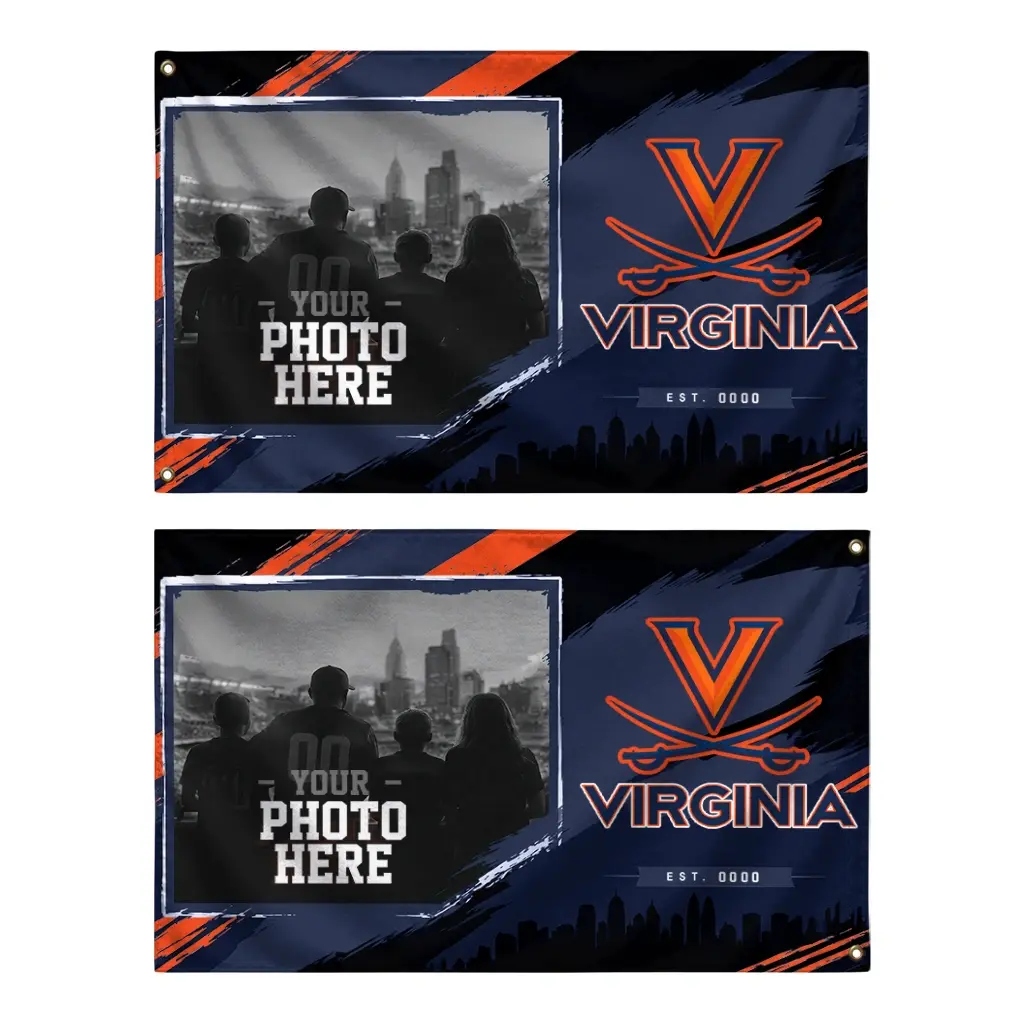 Virginia Cavaliers House Flag Personalized Framed Photo Blue Black Fashion Forward Virginia Cavaliers House Flag Personalized Framed Photo Blue Black Fashion Forward