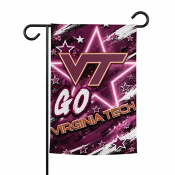 Virginia Tech Hokies Garden Flag Custom Glowing Star Maroon Best Selling