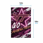 Virginia Tech Hokies Garden Flag Custom Glowing Star Maroon Best Selling