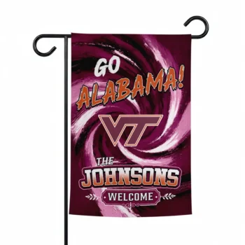 Virginia Tech Hokies Garden Flag Custom Swirl Vortex Maroon Best Selling
