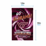Virginia Tech Hokies Garden Flag Custom Swirl Vortex Maroon Best Selling