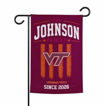 Virginia Tech Hokies Garden Flag Customized Distressed Stripes Maroon Best Selling