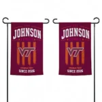 Virginia Tech Hokies Garden Flag Customized Distressed Stripes Maroon Best Selling