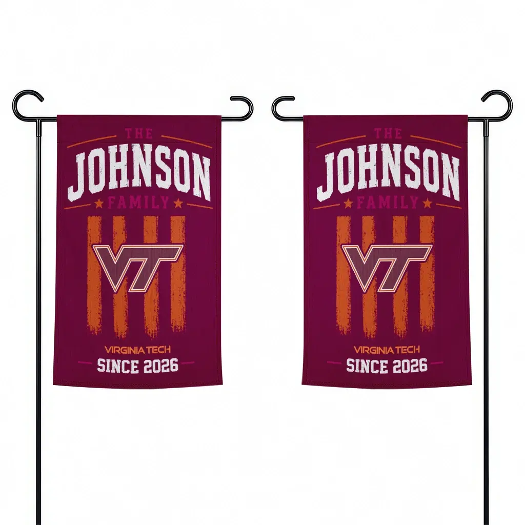 Virginia Tech Hokies Garden Flag Customized Distressed Stripes Maroon Fashion Forward Virginia Tech Hokies Garden Flag Customized Distressed Stripes Maroon Fashion Forward