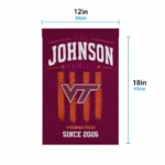 Virginia Tech Hokies Garden Flag Customized Distressed Stripes Maroon Best Selling