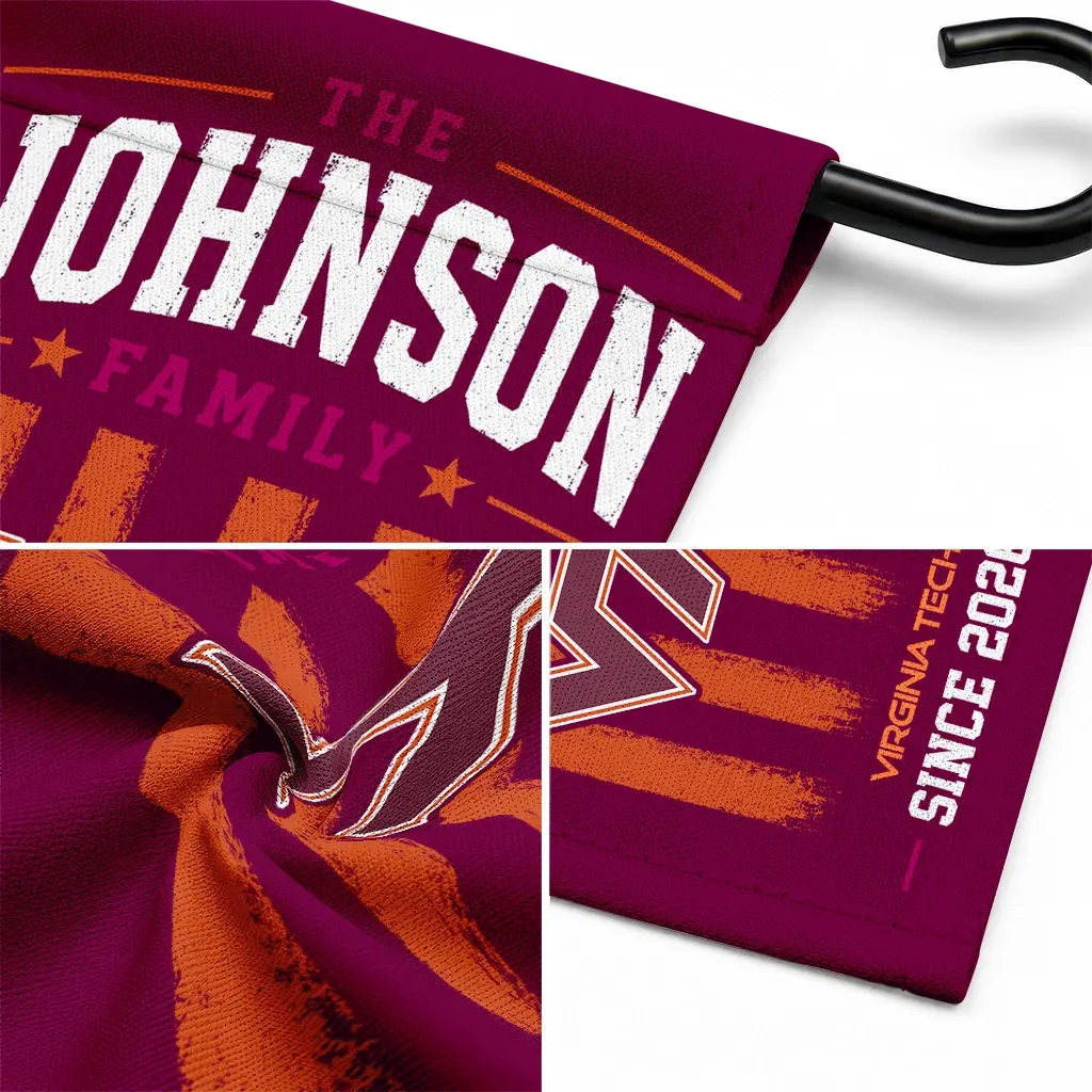 Virginia Tech Hokies Garden Flag Customized Distressed Stripes Maroon Latest Model Virginia Tech Hokies Garden Flag Customized Distressed Stripes Maroon Latest Model