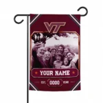 Virginia Tech Hokies Garden Flag - Customized Photo Frame Maroon