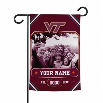 Virginia Tech Hokies Garden Flag - Customized Photo Frame Maroon