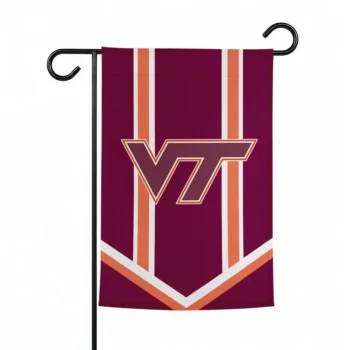 Virginia Tech Hokies Garden Flag Personalized Chevron Stripes Maroon Best Selling