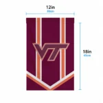 Virginia Tech Hokies Garden Flag Personalized Chevron Stripes Maroon Best Selling