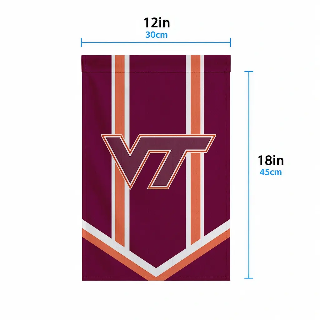 Virginia Tech Hokies Garden Flag Personalized Chevron Stripes Maroon High Quality Virginia Tech Hokies Garden Flag Personalized Chevron Stripes Maroon High Quality
