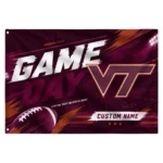 Virginia Tech Hokies House Flag Custom Action Streaks Maroon Best Selling