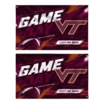 Virginia Tech Hokies House Flag Custom Action Streaks Maroon Best Selling