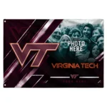 Virginia Tech Hokies House Flag Custom Diagonal Stripes Maroon Best Selling