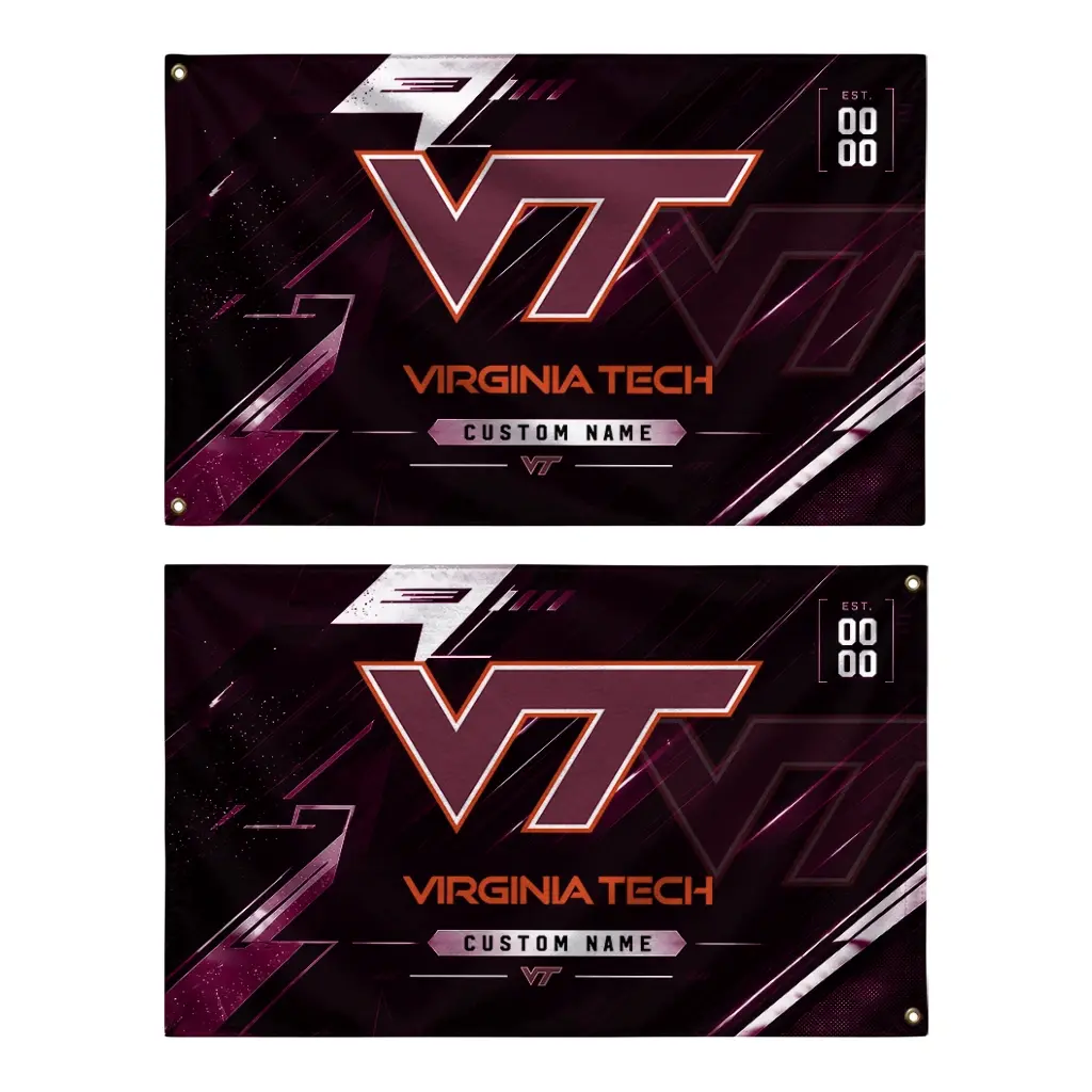 Virginia Tech Hokies House Flag Customized Speed Slashes Maroon Fashion Forward Virginia Tech Hokies House Flag Customized Speed Slashes Maroon Fashion Forward