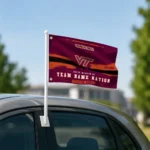 Virginia Tech Hokies House Flag Personalized Brushed Streaks Maroon Best Selling