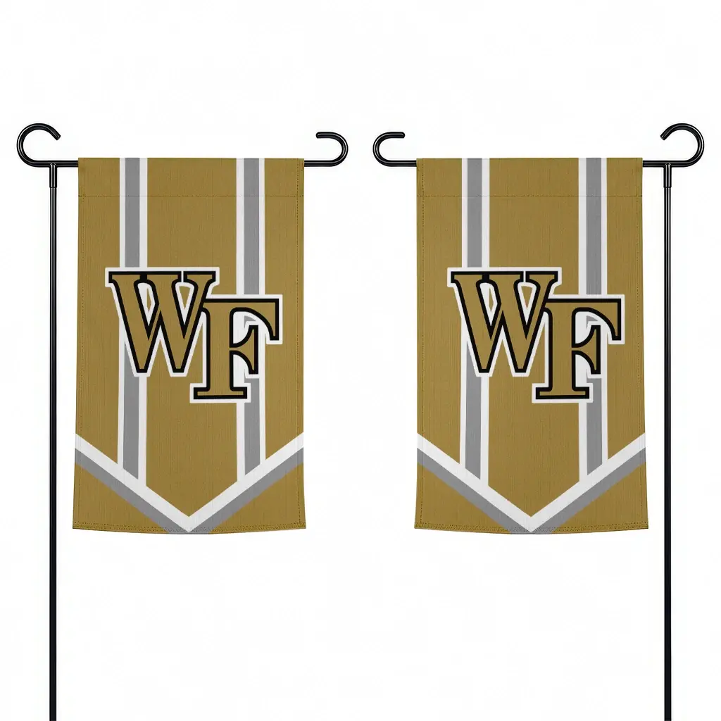 Wake Forest Demon Deacons Garden Flag Custom Chevron Stripes Gold Fashion Forward Wake Forest Demon Deacons Garden Flag Custom Chevron Stripes Gold Fashion Forward