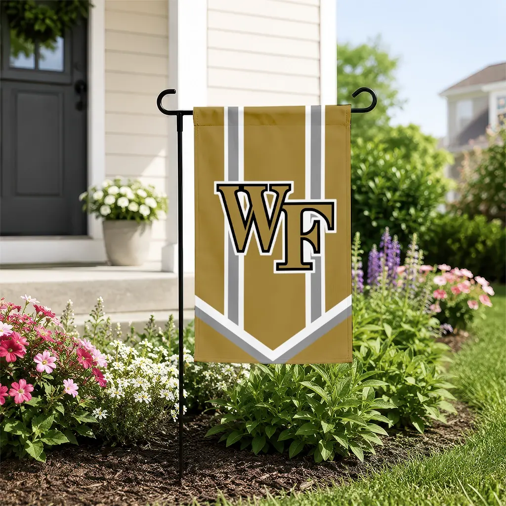Wake Forest Demon Deacons Garden Flag Custom Chevron Stripes Gold New Arrival Wake Forest Demon Deacons Garden Flag Custom Chevron Stripes Gold New Arrival