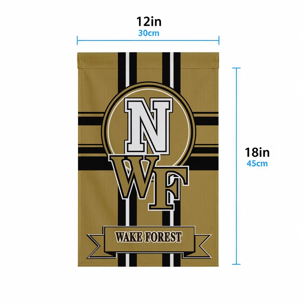 Wake Forest Demon Deacons Garden Flag Custom Circle Medallion Gold High Quality Wake Forest Demon Deacons Garden Flag Custom Circle Medallion Gold High Quality