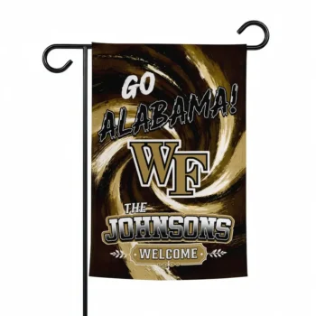 Wake Forest Demon Deacons Garden Flag Customized Swirl Vortex Gold Best Selling