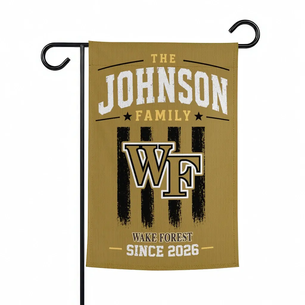 Wake Forest Demon Deacons Garden Flag Personalized Distressed Stripes Gold Best Selling Wake Forest Demon Deacons Garden Flag Personalized Distressed Stripes Gold Best Selling