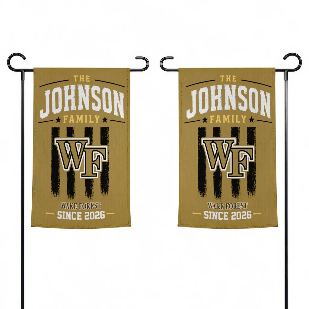Wake Forest Demon Deacons Garden Flag Personalized Distressed Stripes Gold Fashion Forward Wake Forest Demon Deacons Garden Flag Personalized Distressed Stripes Gold Fashion Forward