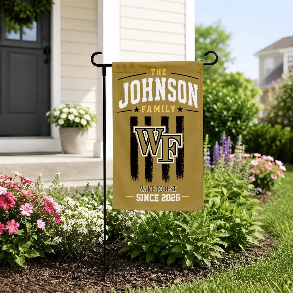 Wake Forest Demon Deacons Garden Flag Personalized Distressed Stripes Gold New Arrival Wake Forest Demon Deacons Garden Flag Personalized Distressed Stripes Gold New Arrival