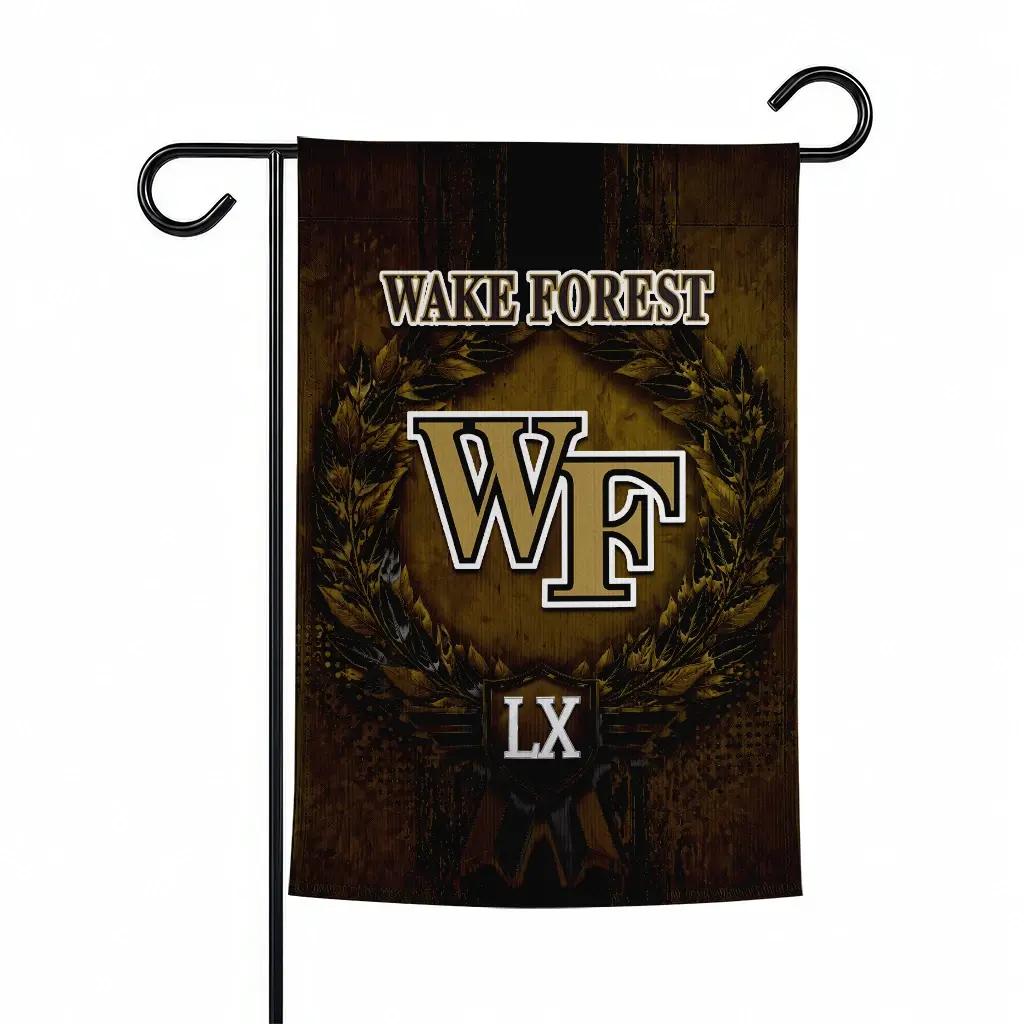 Wake Forest Demon Deacons Garden Flag Personalized Laurel Wreath Gold Best Selling Wake Forest Demon Deacons Garden Flag Personalized Laurel Wreath Gold Best Selling