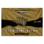 Wake Forest Demon Deacons House Flag Custom Brushed Streaks Gold Best Selling