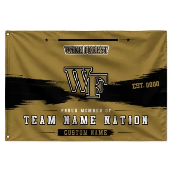 Wake Forest Demon Deacons House Flag Custom Brushed Streaks Gold Best Selling