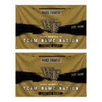 Wake Forest Demon Deacons House Flag Custom Brushed Streaks Gold Best Selling