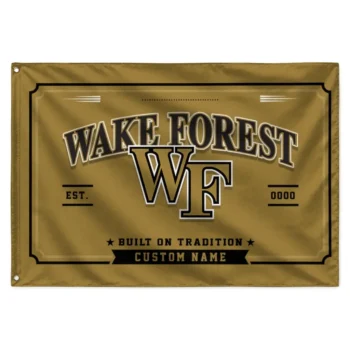 Wake Forest Demon Deacons House Flag Custom Ornate Border Gold Best Selling