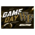 Wake Forest Demon Deacons House Flag Customized Action Streaks Gold Best Selling