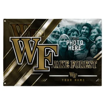 Wake Forest Demon Deacons House Flag Customized Diagonal Stripes Gold Best Selling