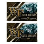 Wake Forest Demon Deacons House Flag Customized Diagonal Stripes Gold Best Selling