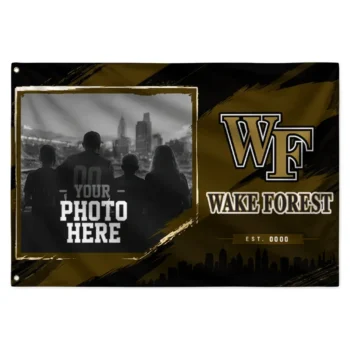 Wake Forest Demon Deacons House Flag Personalized Framed Photo Gold Black Best Selling