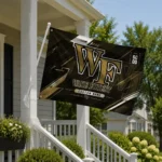 Wake Forest Demon Deacons House Flag Personalized Speed Slashes Gold Best Selling