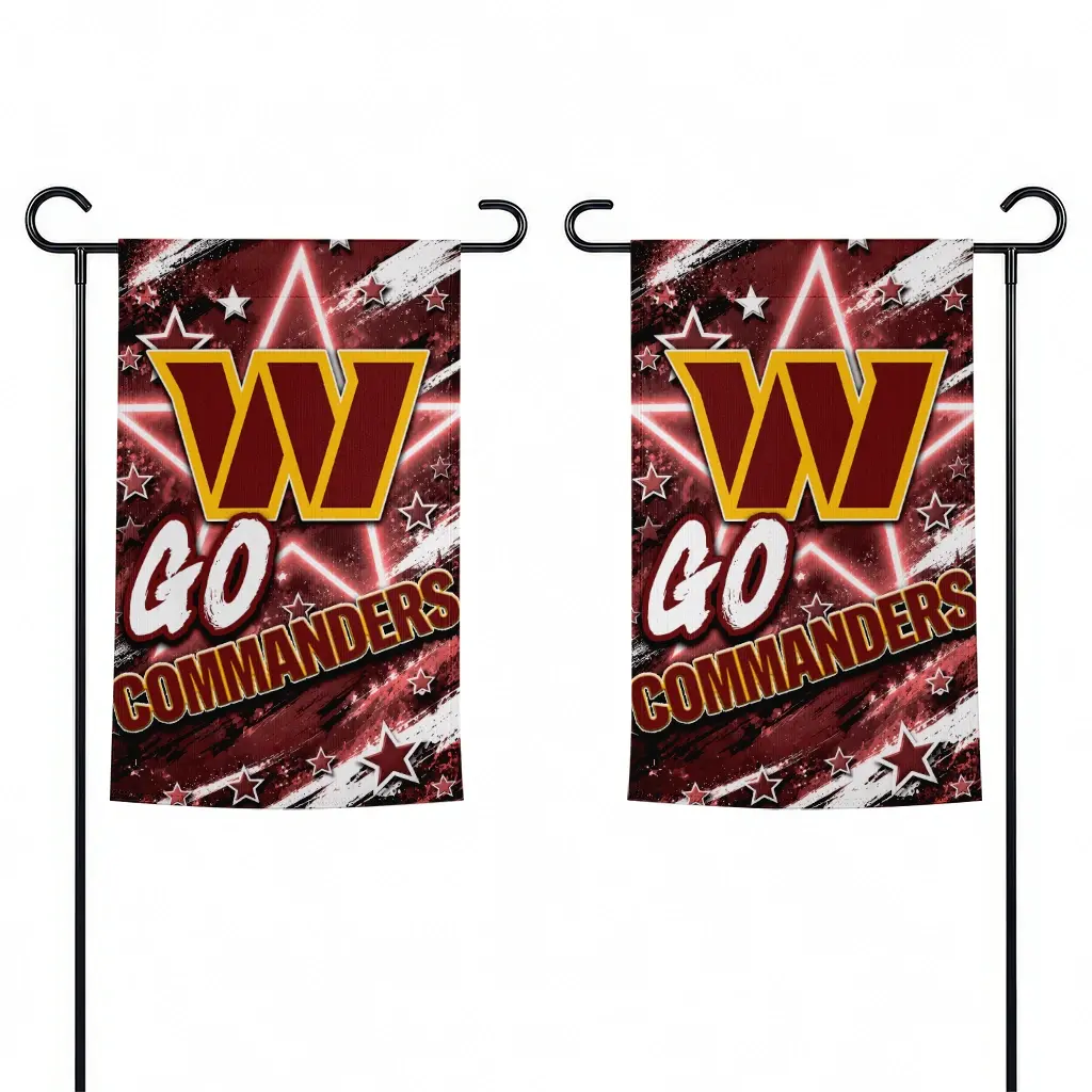 Washington Commanders Garden Flag Customized Glowing Star Burgundy Fashion Forward Washington Commanders Garden Flag Customized Glowing Star Burgundy Fashion Forward