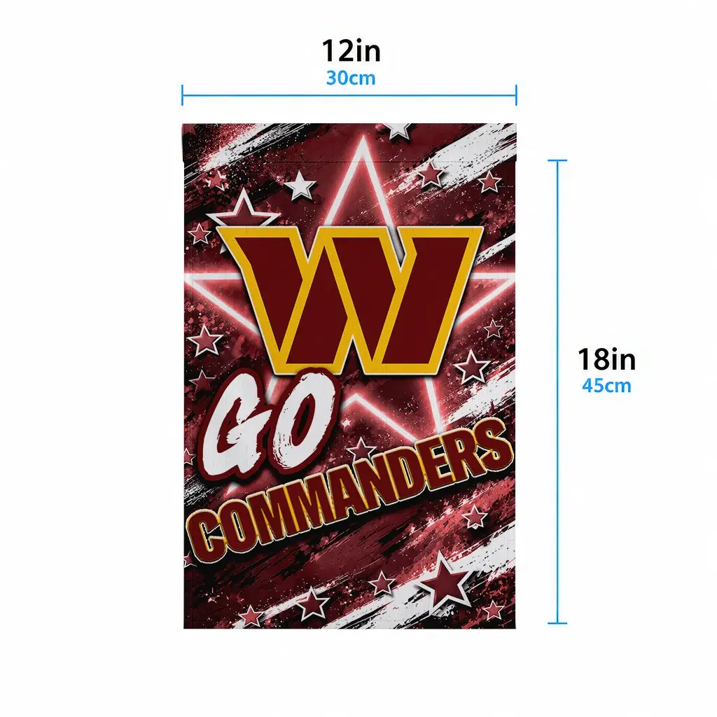 Washington Commanders Garden Flag Customized Glowing Star Burgundy High Quality Washington Commanders Garden Flag Customized Glowing Star Burgundy High Quality