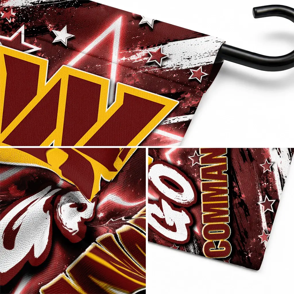 Washington Commanders Garden Flag Customized Glowing Star Burgundy Latest Model Washington Commanders Garden Flag Customized Glowing Star Burgundy Latest Model