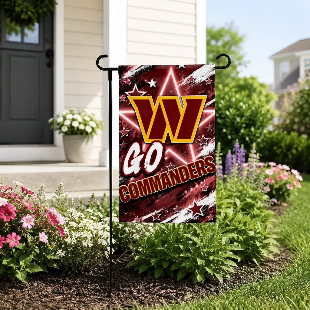 Washington Commanders Garden Flag Customized Glowing Star Burgundy New Arrival Washington Commanders Garden Flag Customized Glowing Star Burgundy New Arrival