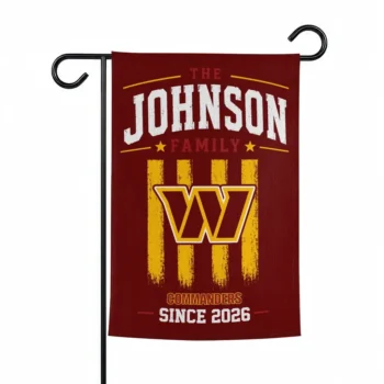 Washington Commanders Garden Flag Personalized Distressed Stripes Burgundy Best Selling