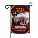 Washington Commanders Garden Flag - Personalized Photo Frame Burgundy