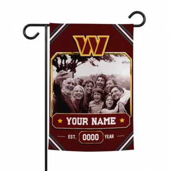 Washington Commanders Garden Flag - Personalized Photo Frame Burgundy