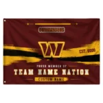 Washington Commanders House Flag Custom Brushed Streaks Burgundy Best Selling