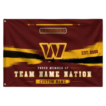 Washington Commanders House Flag Custom Brushed Streaks Burgundy Best Selling