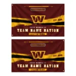 Washington Commanders House Flag Custom Brushed Streaks Burgundy Best Selling