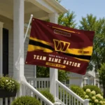 Washington Commanders House Flag Custom Brushed Streaks Burgundy Best Selling